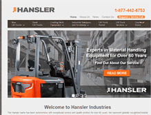 Tablet Screenshot of hansler.ca